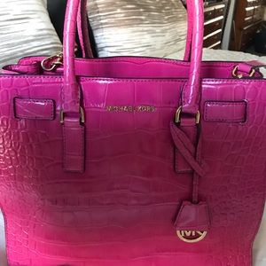 Michael Kohr’s pink leather satchel